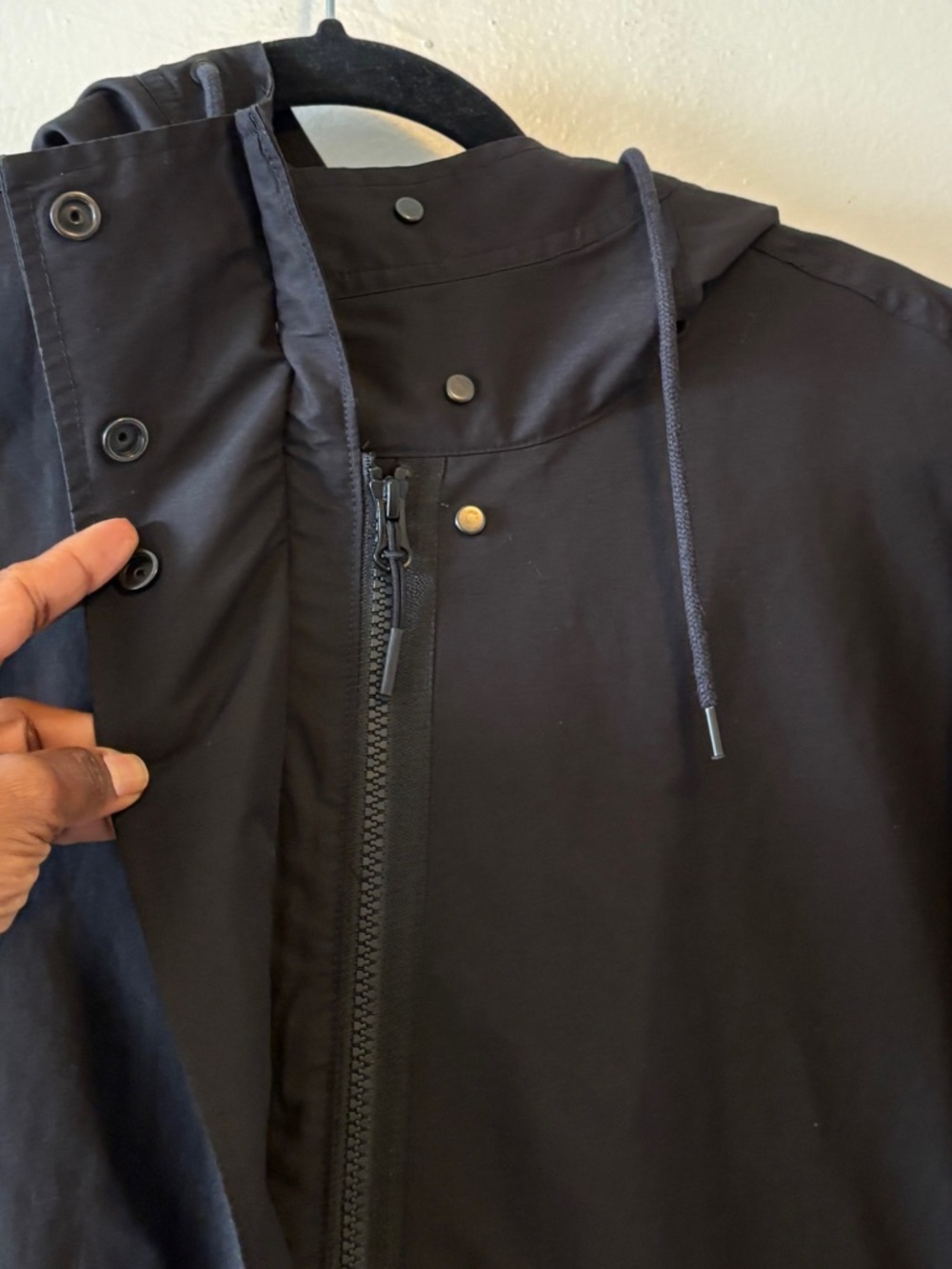 Everlane The Anorak Waterproof Rain Jacket Black Size Medium Lightweight - Picture 8 of 13